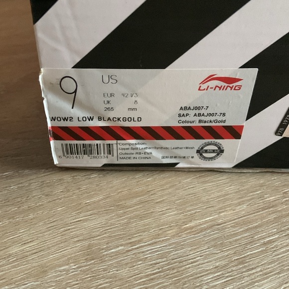 LI-NING - WOW2 LOW BLACK GOLD - Picture 6 of 6